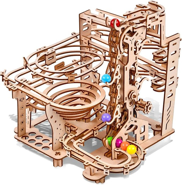 3D Wooden Puzzles Marble Run Chain Kit, Wood Creative Mechanical Puzzles DIY Wooden Puzzle Hobbies Toys for Adults &Teens Gifts