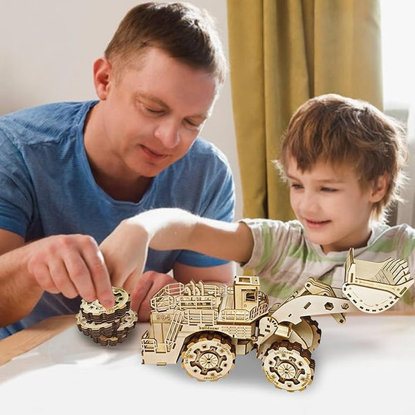 Wooden Mechanical Car Model - Build Your Own Vehicle Kit - Brain Teaser- Best Gifts