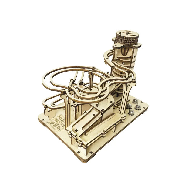 3D Wooden Puzzles for Adults, Marble Run Model, Brain Teaser Wooden Puzzles Marble Track Building Set, Wooden Marble Spaceport Model Kits, Ideal Creative Gift for Adults/Teens