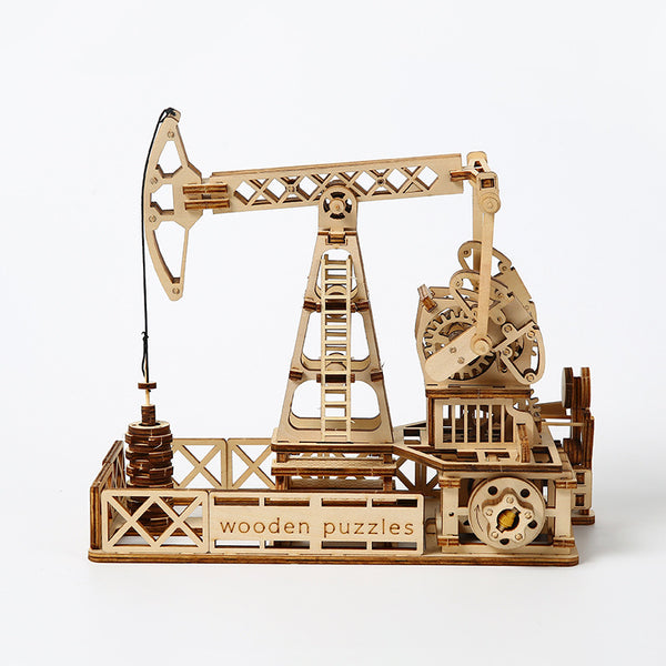 Puzzle Mechanic Oil Derrick Rig Toy - Oil Pump Jack Mechanical Model to Build  STEM Toys for Boys and Girls Home Decor