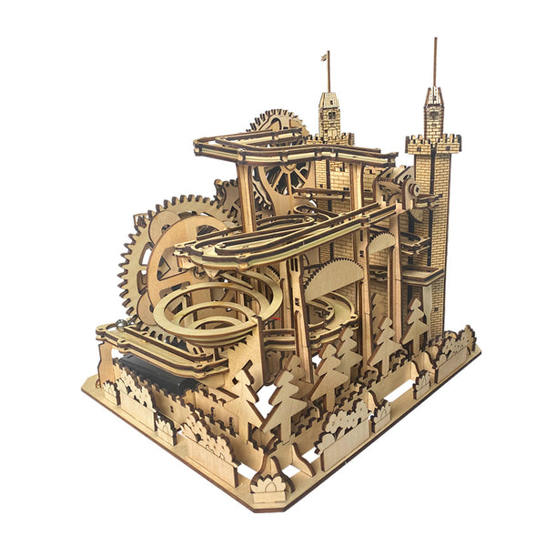 Adult and Teen Gifts/DIY Creative Hand-Assembled Models 3D Puzzle Wooden Castle Track Ball,  Best Gift