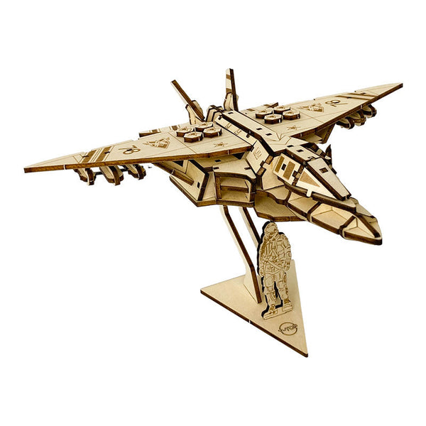 3D Wooden  Mechanical Toy Simulation Warplane Eco-friendly