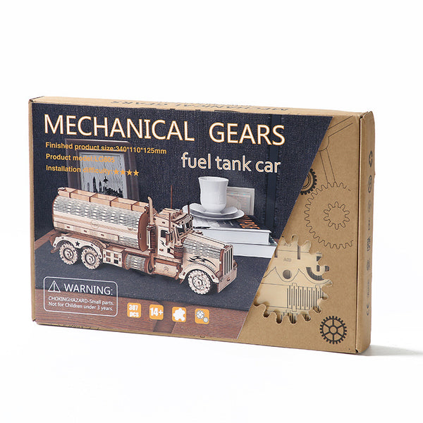 3D Wooden Mechanical Tank Truck Model Kits - Coin Bank Crafts Model -  DIY Brain Teaser Puzzles, Birthday Gift